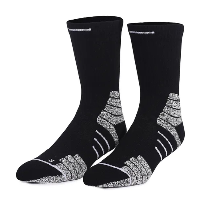Basketball Socks, Cushioned Sports Crew Socks, Thick Compression Sports Socks, Suitable for Men and Women