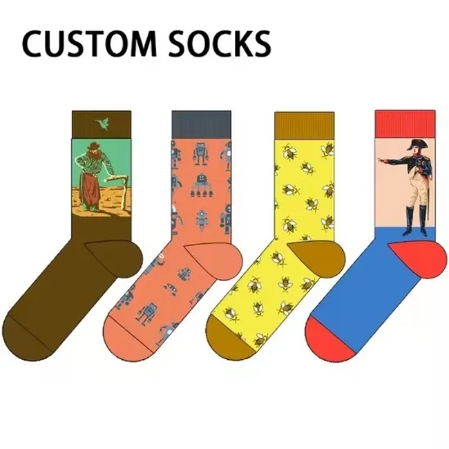 Custom Design High Quality Unisex Cotton Casual Sock Custom Sports Men Socks Crew Men Socks with Your Logo