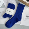 High Quality Low MOQ Fashionable Custom Logo Solid Colorful Knitted Cotton Crew Men′s Socks