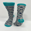Wholesale Mens Ribbed Cotton Crew Business Socks Double Cylinder Man Solid Color Socks Manufacturer