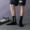 Socks Blue Crew Fashion Black Letter Solid Color Socks Sports for Men