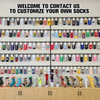 Wholesale Fashion Custom Christmas Cartoon Casual Sock Women and Men Stockings Colorful 100% Cotton Crew Socks