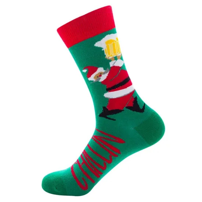 Xianghui Wholesale Funny Crew Men Christmas Fashion Happy Socks for Women