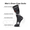 Men′s Breathable Odor-Resistant Knitted Crew Socks for Business Work