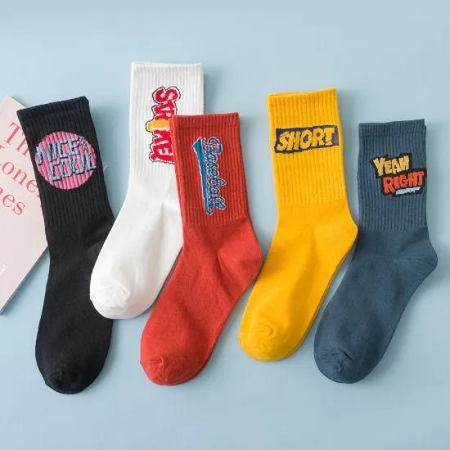 Custom Men Women Hip Hop Tube Novelty Crew Socks with Logo