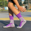 Fashion Design Anti-Bacterial Sweat-Absorbent Non-Slip Professional Basketball Nylon Crew Socks for Men