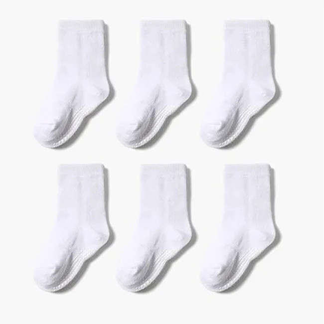 Wholesale Custom Infant Kids Baby Newborn Cotton Anti Slip Soft Basic Slipper Socks