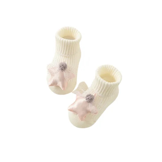 Anti Bacterial Breathable Skin Friendly Babies Fashion Lovely Cute Cotton Ankle Crew Soft Little Sock with D Accessory Plush