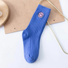 Custom Embroidery Smile Face Fashion Vivid Color Tube Cute Baby Smile Socks