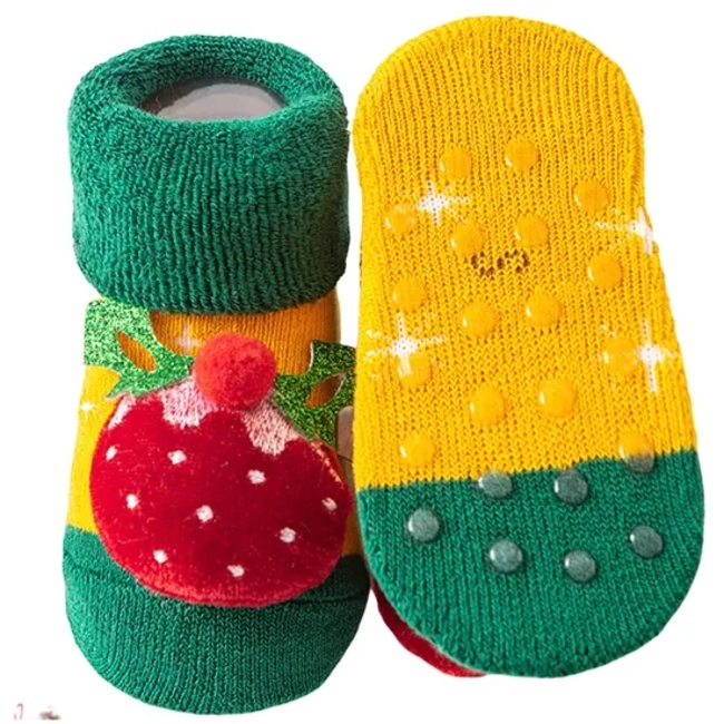 Santa Claus All and Thick Children′s Christmas Floor Socks