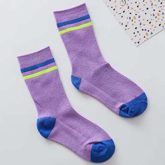 Wholesale Sport Fashion Spring Autumn Custom Color Block Child Baby Kids Socks