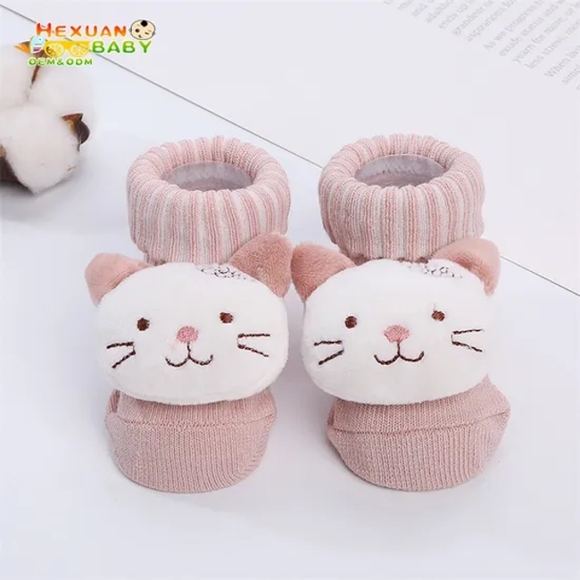 Autumn Winter Soft Cotton Baby D Socks Newborn Cartoon Animal Socks Infant Boy Anti Slip Floor Sock Spring