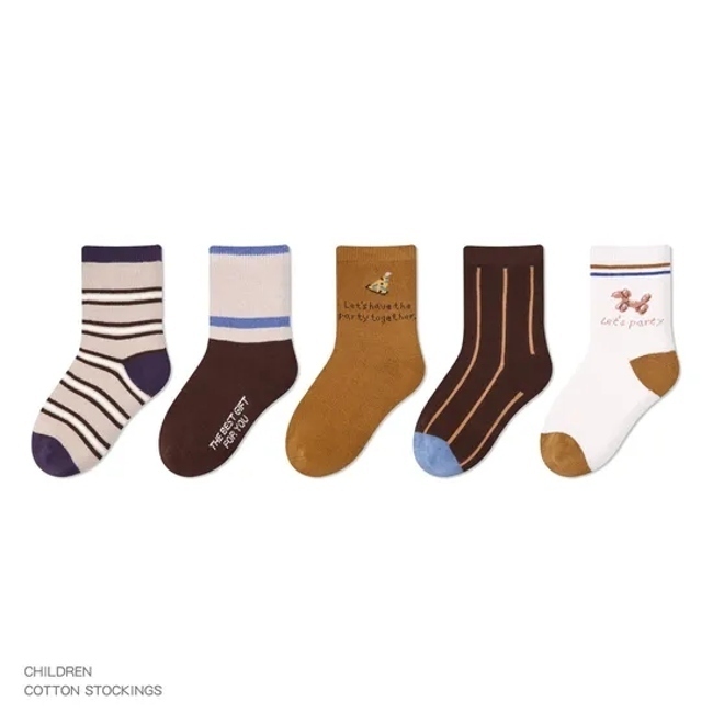  Pairs Assort Knitted High Quality Cotton Baby Kids Crew Socks
