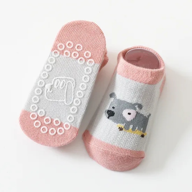 Summer Mesh Thin Children′s Boat Socks Summer Glue Non Slip Floor Baby Socks