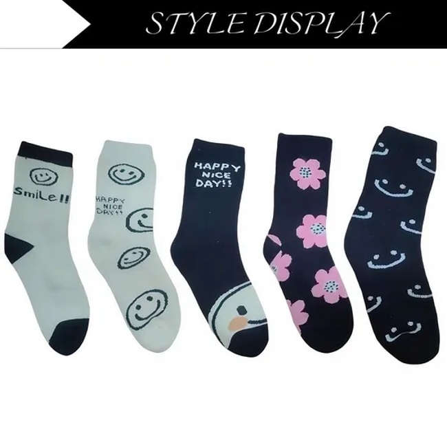 Custom Cartoon Thick Winter Bamboo Organic Cotton Fashion Non Slip Baby Kids Socks
