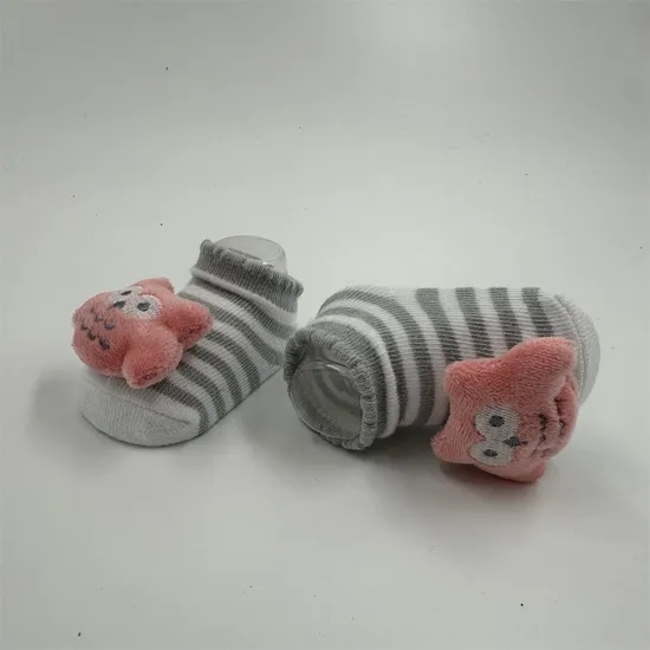 Eco Friendly Healthy Newborn Baby Animal Owl Indoor Crawling Cotton Non Slip Warm Socks