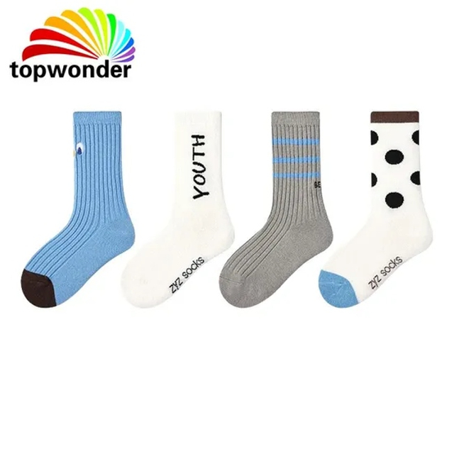 Customize All Sorts of Striped Sock, Knee High Sock Girl Sock with Embroidery Logos in Many Colors, Sizes and Material