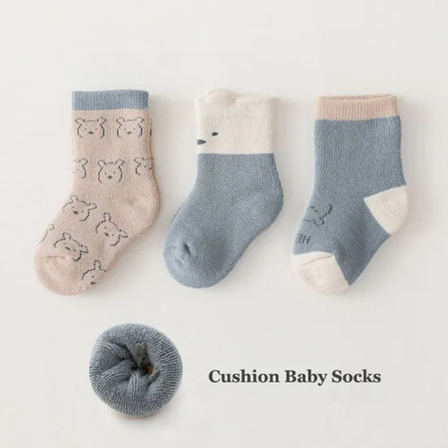 Baby Ankle Socks Toddler Infant Cotton Cushion Crew Fuzzy Warm Baby Socks