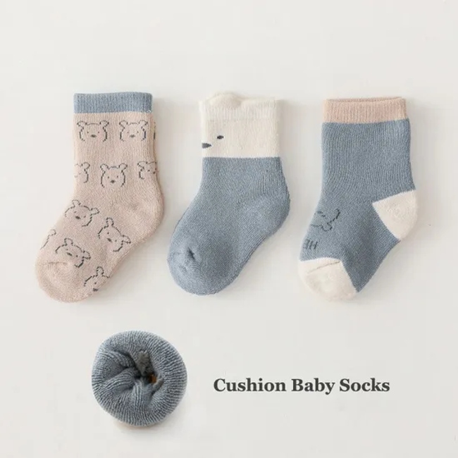 Baby Ankle Socks Toddler Infant Cotton Cushion Crew Fuzzy Warm Baby Socks