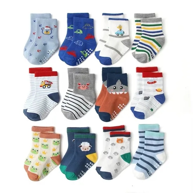Cartoon Animal New Born Anti Slip Baby Kids High Quality Socks