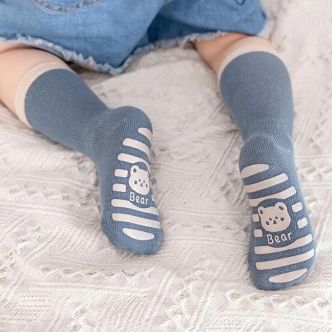  Newborn Kids Anti Slip Custom Baby Socks Organic Cotton Baby Boy Girl Socks