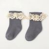 Trendy Baby Girl Solid Ribbed Thin Cotton Cute Lace Ruffle Princess Socks