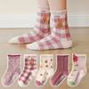 Breathable Baby Infant Cotton PVC Box Gift Set Kids Three Pairs Dispensing Socks
