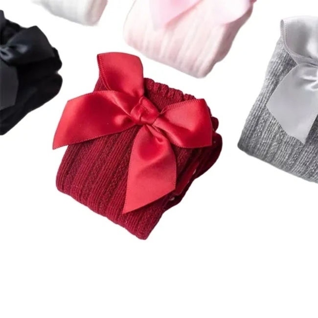  Colors Christmas Compression Cotton Soft Baby Knee High Elastic Grip Kids Socks