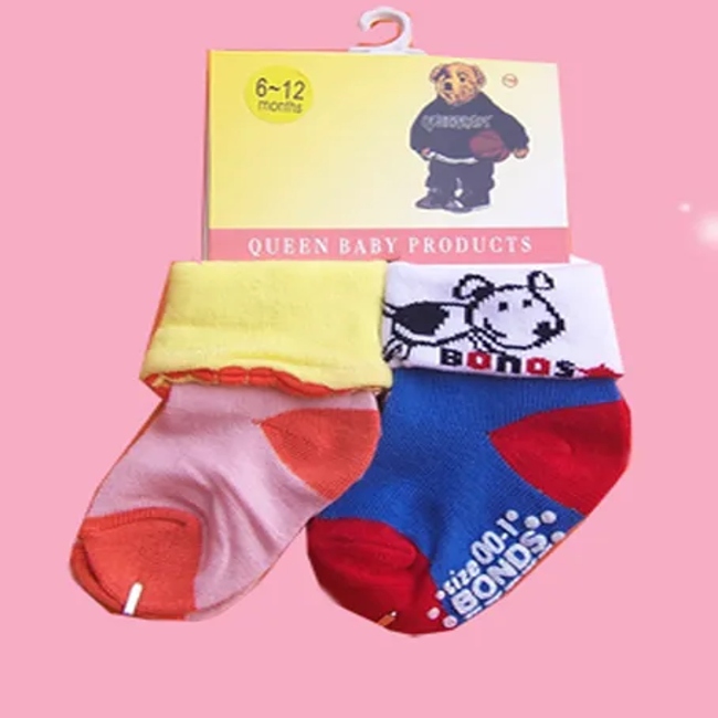  Pack Baby Cotton Socks with Non Slip Foot