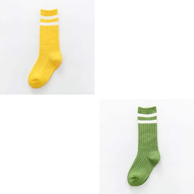 Ankle Quarter Long Plain Solid Black and White Color Uniform Cotton Crew Neon Ribbed Dress Socks for Unisex Women Girls