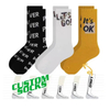Fashion Comfortable Colorful Adult Casual Sock Custom Men and Women Letter Sports Pilates Socks Cotton Crew Socks