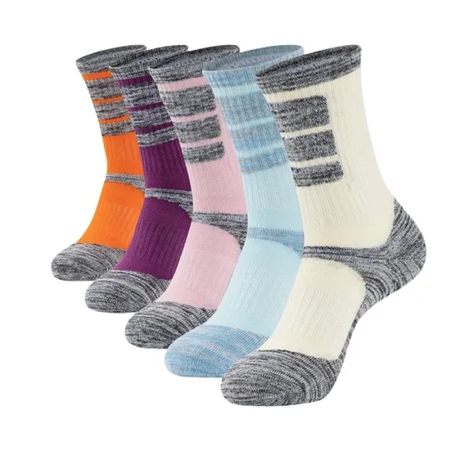 Anti Bacterial Breathable Skin-Friendly Women′s Fashion Cotton Ankle Crew Running Jogging Sports Terry Cushion Sock