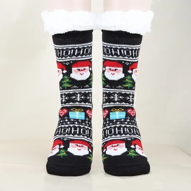 Xianghui Custom Novelty Women Crew Warm Winter Men Christmas Anti Slip Socks