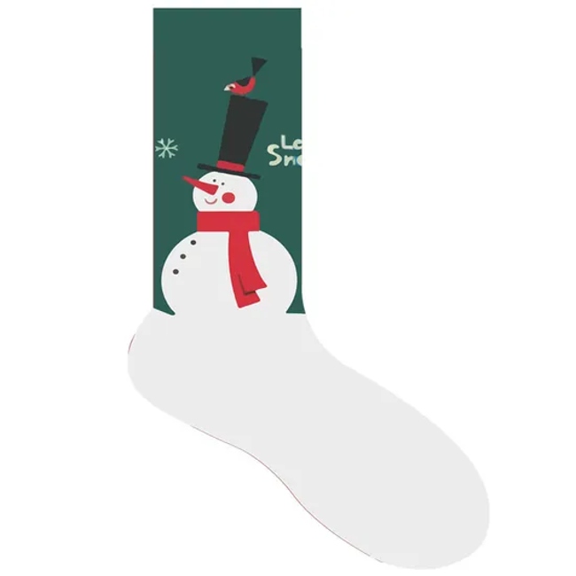 Women Colorful Fancy Crazy Design Soft Stretchy Novelty Crew Christmas Sock