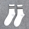 Unisex Women Men Low Price Cotton Stripe Plain Wholesale Crew Socks