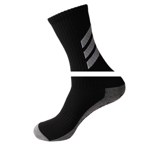 Hot sale Thickened striped anti slip and wear resistant sports socks workout running