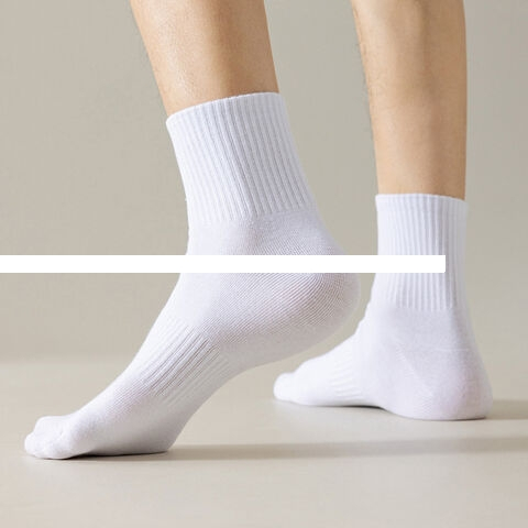 Sports socks， Breathable running socks， Pure cotton socks， Solid color basic socks，