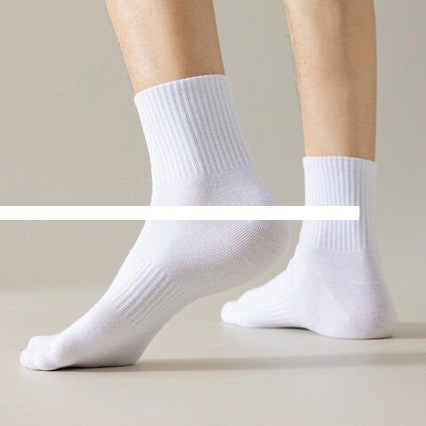 Sports socks， Breathable running socks， Pure cotton socks， Solid color basic socks，