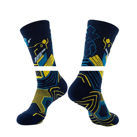Wholesale High Quality Crew Embroidery Print Compression Socks Designer Soccer Sport Anti Slip Custom Football Grip Socks