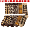 OEM Manufacture Low MOQ Cotton Socks Packaging Jacquard Embroidery Print Knitted Crew Ankle Custom Unisex Sports Socks for Youth