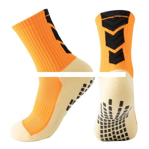 Football Training Socks Towel Sports Socks Crew Non Slip Silicone Grip Socks
