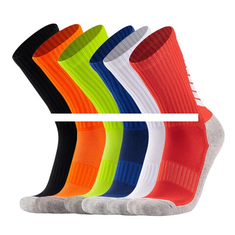 Custom Men High Quality Football Soccer Sports Grip Socks Fashion Design Anti Slip Basketball Crew Socks