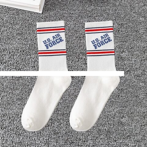 Low Moq Factory Price Fashion Sport Socks Support Custom Jacquard Design Crew Cotton Socks