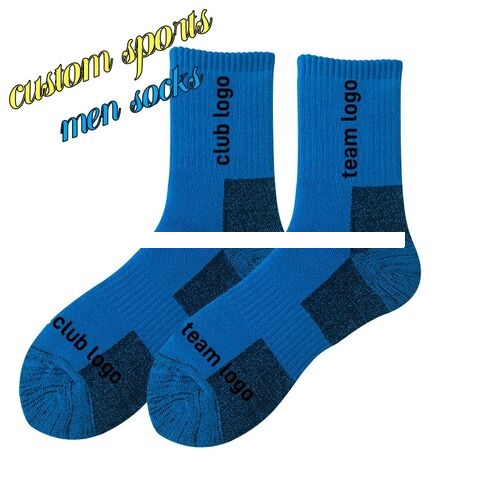 Oem High Quality Gym Custom Logo Tube Sock Thick Compression Cycling Basketball Elites Men Crew Sports Socks