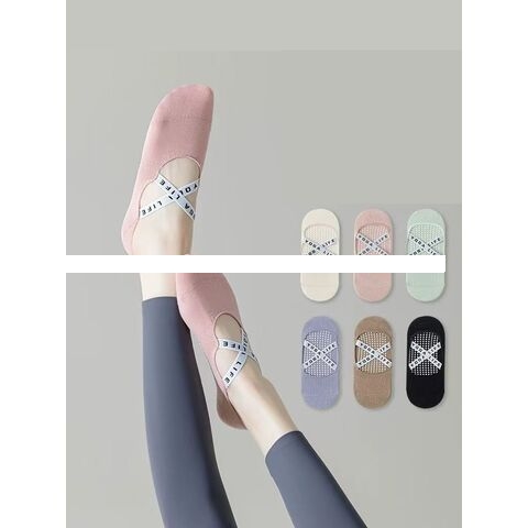 Spring thin yoga socks strap design cool comfortable non slip indoor Pilates socks