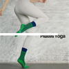 Green stripe yoga five finger socks anti slip anti friction custom Pilates socks professional custom logo