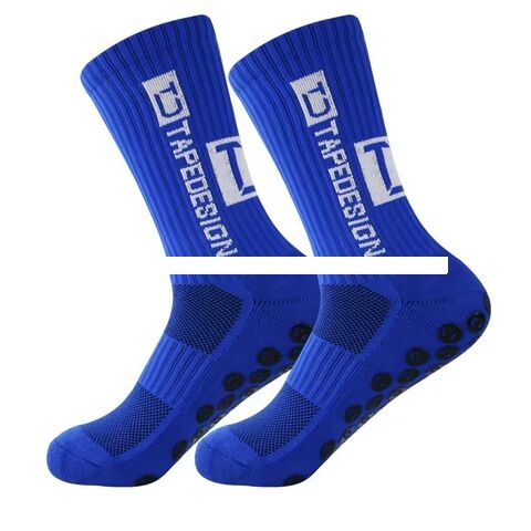 Wholesale Pink Purple Tape Design Grip Socks Anti Slip Football Socks