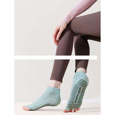 Professional five finger socks non slip breathable comfortable indoor fitness yoga socks custom design Pilates socks