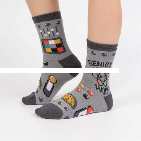 Custom design toddler Children Crew Socks