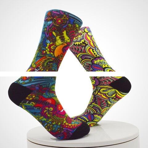 Best selling Personalized Custom Running Oem Socks Sublimation Polyester Sport Socks